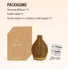 Appliances Essential Oil Diffuser Rattan Aroma Mist Humidifiers Aromatherapy Diffusers With Waterless Auto ShutOff Protection For Home