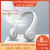 Fans Hanging Neck Fan Portable Cooler Fan USB Leafless 4000Mah Rechargeable mini fan 360 Degree Neckband Fan 78 Surround Air Outlets