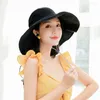 Booke Gaoke 2023 est Big Wide Brim Beach Hat Fashion Summer UV Protection Sun For Women Folding Visor Chapeu Feminino