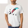 Men's T Shirts Cool Tee For Guys Paragliding With Buzzard T-Shirt Paraglider Funny Men Pre-Cotton Short Sleeve Big Size Man