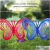 Garden Decorations Butterfly Wind Spinner Abs Catcher Love Rotating Chime Reflective Scarer Hanging Ornament Decoration Y0914 Drop D Dhtc8