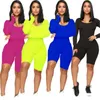 Kvinnors jumpsuits rompers kvinnor sexig mode långärmad bodycon bodysuit hösten casual party jumpsuit club shorts solid