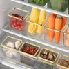Aufbewahrungsflaschen, hilfreiche Kühlschrank-Gefrierbox, praktisch zum Mitnehmen, transparenter, sichtbarer PET-Lebensmittel-Organizer, Küchenzubehör