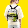 Schultaschen Transparent PVC Set Tasche Wasserdichter Rucksack Unisex Große Kapazität Solide Klar Paar Mode Bagback Designer