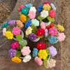 Decorative Flowers Crocheted Puff Bonsai Artificial Plants Hand-Knitted Funny Gift For Cute Home Room Table Desktop Decorations Accessories