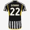 2023 نسخة لاعب Juve Soccer Jerseys 2023 2024 Home Milik Di Maria Vlahovic Kean Pogba Chiesa Soccer Jersey Locatelli Kostic Rabiot Football oniform