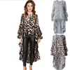 Women's Blouses Fashion Leopard Girl's Blouse Lantern Sleeve Casual Top Swallow Tail Islamism For Muslim Women Many Colors