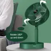 Fans Draagbare ventilator USB Oplaadbare Mini Opvouwbare Telescopische Vloer Geluidsarme Zomer Elektrische Ventilator Voor Huishoudelijke Slaapkamer Kantoor Desktop