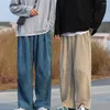 Pantaloni da uomo Casual Velluto a coste Lavabile Vita elastica Maschile Vestibilità rilassata Baggy Uomo Streetwear