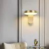 Lámparas de pared Nordic Modern LED Light Brass Acrylic Read Sconce Fixture para sala de estar Dormitorio Lámpara de noche Decoración para el hogar Luminaria