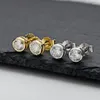 Stud Earrings Round Classic 5.0MM-6.5MM D Color Moissanite Diamond For Women 925 Sterling Silver Jewelry Gift