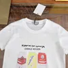 23ss toddler tee kid designer t-shirt barn t-shirt pojkar flickor Rund hals Ren bomull kanintryck bokstavslogotyp tryck Kortärmad t-shirt Barnkläder av hög kvalitet