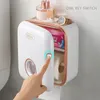 Organisatie UOSU Life Toiletpapier Holder Muur gemonteerd waterdicht plastic toiletpapier doos opslag tissuebox houder badkamer accessoires