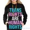 Heren Hoodies Mens Sweatshirt For Women Funny Trans Rights Are Human Colors Logo Print Casual Hoodie Streatwear