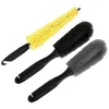 New Car Wheel Brush Tire Cleaning Brush Tool Car Rim Scrubber Cleaner Duster Handle Motorcycle Truck Wheel Car Grooming Brush New