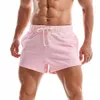 Mäns shorts Sommaren Män gym Sweatshorts 100% Bomull 3 "Shorts Casual Jogging Yoga Sports Shorts Male Solid Color Breattable Home Sleepwear 230512