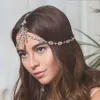 Bling Crystal włosy klip do włosów ślubny pin moda akcesoria opaska na głowę ślub pełen diamentów krople motyla na czoło