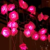 Strings Battery Powered 2M/3M/4M/5M/10M Rose Flower String Lights Wedding Home Birthday Valentine's Day Event Party Garland Luminaria