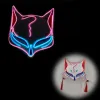 Demon Slayer Glowing EL Wire Mask Kimetsu No Yaiba Characters Cosplay Costume Accessories Japanese Anime Fox Halloween LED Mask