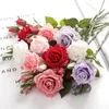 装飾的な花高品質ローズピンクレッドシルク牡丹屋内の結婚式の装飾のための豪華な偽物