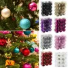 Décorations de Noël 24 PCS Arbre Boules Suspendues Ornements 2023 Année Pour La Maison 3cm Boule Boule Xmas Party Decor