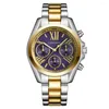 Armbanduhren Berühmte Gold Lila Geschenkuhren für Frauen Quarz Analog Luxus Top Marke Mode Dame Armbanduhr Weibliche Uhr Zegarek Damski