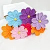Dekorativa blommor Handgjorda stickningar Multicolor Galsang Flower For Home Decor Cotton Yarn Crochet Washable Forever Wedding
