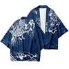 Ubranie etniczne 2023 Summer dorosły kimono TOP Casual Oversize Codzienna koszula Japan Yukata Kimonos Haori Cardigan Halloween Samurai Cosplay