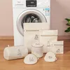 Organization 7PC Set Underwear Laundry Bag Lingerie Socks Clothes Bra Washing Bags Household Cleaning Embroidery Classified Laundry Pouch