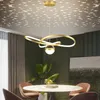 Hangende lampen 2023 Noordse led -lichten moderne eetkamerlamp creatieve keukenkantoor tafel sterrenhemel sky top verlichting