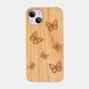 2023 New Arrival Wooden Cell Phone Cases For iPhone 11 12 13 14 Pro X Xr Xs Max Plus Natural Wood Cherry Laser Blank Ultra Slim Soft TPU Phonecase Girls Cellphone Covers