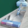 Mops Squeeze Mop Magic No-hand Flat Floor Washing Aluminum Alloy Big Size Head Wringer Mop Household Cleaning Tool 230512