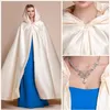 2019 Long Bridal Champagne Cloak Cloaked Satin Party Party Cape Cape Plus Size2993