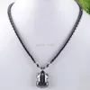 Pendant Necklaces Black Non Magnetic Natural Hematite Beads Animal Dangle Necklace 17.5 Inches Fashion Women Jewelry IBF303