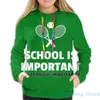 Heren Hoodies Mens Sweatshirt For Women Funny School is belangrijk, maar tennisimportantprint Casual hoodie streatwear