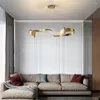 Chandeliers Modern Acrylic Chandelier Led Gold Streamer Postmodern Italian Design Lamp Living Room Kitchen Island Indoor