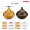 Appliances High Quality 550ml Aromatherapy Essential Oil Diffuser Wood Grain Remote Control Ultrasonic Air Humidifier with 7 Colors Light
