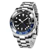 Anpassad 3A Automatiska klockor Mens Luxury Watch 2813 Sapphire Glass Waterproof Designer Modell Toppkvalitet Mekanisk rörelse Klocka Blue och Black Bezel Wristwatch