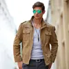 Men's Jackets 2023 Casual Army Military Jacket Men Plus Size M-6XL Cotton Black Green Khaki Cargo Mens Fleece Coat Drop