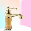 High-end Faucet Bathroom Faucet European Natural Jade Copper Faucet Water Grifo Sink Tap Bathroom Accessories