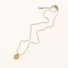 قلادة مصممة مشهورة مطلية بالذهب للنساء من الصلب الختم العلامة التجارية C-Letter Choker Stain Ncklaces Jewelry جودة عالية لا تتلاشى أبدًا 20style