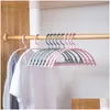 Cintres Racks Antislip Wide Shoders No Trace Nordic Color Bold Adt Clothes Hanger Support Plastic Drop Delivery Home Garden Housek Dh2Wx