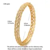 バングル4pcs/lot gold color braceted for women girls dubai circleバングルジュエリーアラブ中東アフリカのファッション銅