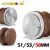 ツール51mm/53mm/58mmクルミコーヒーディストリビューター調整可能エスプレッソタンパー304ステンレス鋼パウダーハンマーコーヒーアクセサリーバリスタ