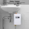 Verwarmers elektrische boiler witte mini tankloze instant boiler kachel badkamer keuken wassen voor warme en koud dualuse chauffe