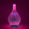 Apparaten 3D Vuurwerk LED Nachtlampje Luchtbevochtiger Aroma Essentiële Olie Diffuser Mist Maker Ultrasone Luchtbevochtiger Gift humidificador