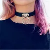 Pendant Necklaces Sexy Punk Choker Collar Black Leather Bondage Cosplay Goth Hiphap Jewelry Women Gothic Necklace Harajuku Accessories
