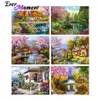 Stitch Ever Moment Diamond Painting Landscape Picture Pink Tree Handmade Resin 5D Full Square Round Drill Embroidery Decoration ASF2140