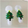 Rookpijpen kerstboom thema tabakspijp 5 inch glas kunst hand gloeit in donkere geschenken onbreekbare 120 g drop levering huis garde dhym9