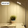 Table Lamps LED Clip Lamp Flexible Light Stepless Aluminum Alloy White Metal Soft Tube Night Stitching Lighting Type 1